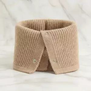 /신상오픈런 여성용 겨울 일상 단추 니트 넥 워머