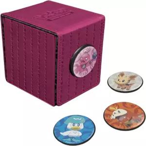 포켓몬 카드용 울트라 프로 팔데아 알코브 클릭 덱 박스 100개 이상의 이중 소매 카드 보유 151과 호환 MTG