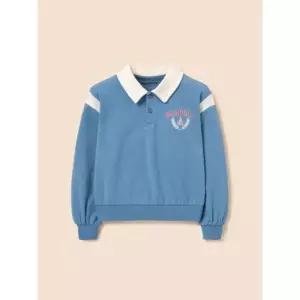 빈폴 키즈 여아 칼라 포인트 미니쮸리 스웨트 셔츠 스카이 블루 (BI4841G02Q)