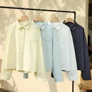 [다잇템] 여자 SS 쿨링 환절기 엷은 코튼 셔츠