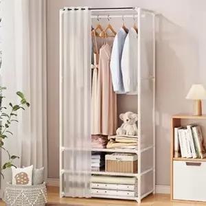 고품질 행거 옷걸이 옷장 비키니 간이 미니 조립식 철제 커버 시스템 시스템행거 옷걸이행거 WFIPAJA