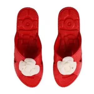 지압 실업 레드 슬리퍼 실내화 플라워 거실화 가벼운 WFJK21G