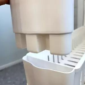 화이트 이동식 세제보관함 3단 3단선반 수납장 틈새수납장