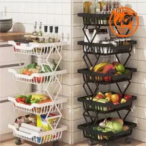 홈오피스 공간 수납 철제 편리한 접이식 선반 4단 절약형 정리함 서랍