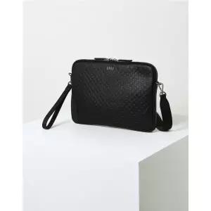 [롯데백화점]닥스 액세서리 블랙 로고장식 소가죽 클러치백 DBBA3E013BK