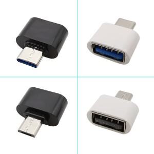 5피스 USB C타입 플러그 2.0 마이크로 남성 OTG 어댑터 변환기 마우스 키보드 U 디스크에 대 한 케이블 커