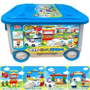 유아 뽀로로 피규어 경찰차 비행기 기차 블럭 장난감 어린이완구 교육용 아이