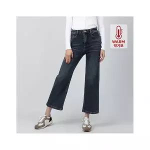 코너스톤 여성 청바지 약기모 뒷 밴딩 와이드 그레이 W4D45511110017