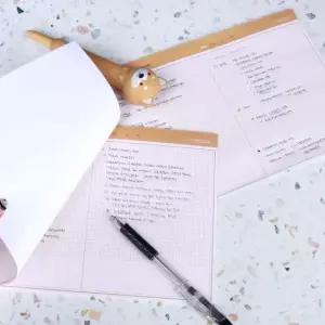 모눈 노트패드 B5 가로형 메모패드 학생 학습용 필기노트 떡메모지 떡메 B5떡메 노트패드