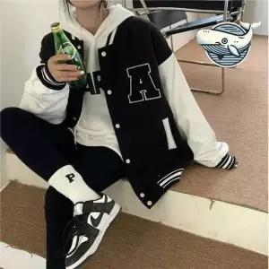 캐주얼 여름 오버핏 야구점퍼 데일리 아우터 여성아우터 여성점퍼 캐주얼점퍼 학생점퍼