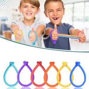 마크라쏭 실리콘 감각 줄 고리 촉각 놀이 아동 피젯토이 집중력 강화 스트레스 불안해소 완화