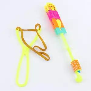 고무줄연결 불빛 새총 낙하산장난감10P 단순한 슈팅팽이 원터치