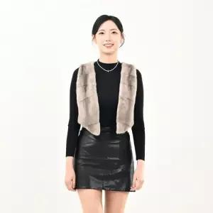 우진모피 WJ 코펜하겐 퍼 휘메일 실버블루 숏밍크베스트 2426 국내생산 본사직영1155849