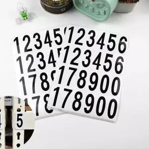 [셀러에이드]bns 5cm 숫자 번호 호실 창고 학교 분류 스티커 블랙1P
