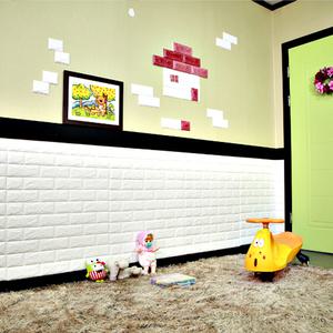 3D입체 폼블럭 단열벽지 접착식 20m 벽돌무늬 시트지 벽지 단열