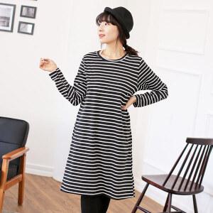 긴팔플룻수유원피스- 빅사이즈 수유복  외출복 홈웨어