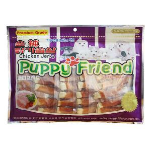 퍼피프랜드 숯불 치킨연어포400g 애견간식 헬로도기