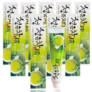 2080 청은차 진 치약 120g x 10개 잇몸 충치 케어 대용량 케이스