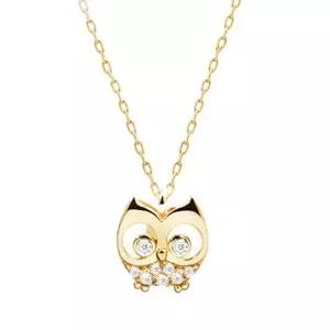 [다미젬] 여자패션목걸이 14K 큐빅부엉 (S2114153)