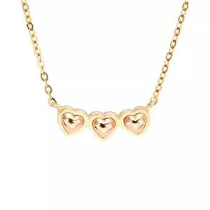 [다미젬] 14k 콤비하트목걸이 (S2210308)