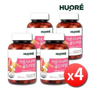 휴오레 가르시니아 골드타임 x 4병 약 32주분 가르니시아 체지방 감소 내장지방 분해 탄수화물 컷팅제