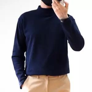 남자 니트 기모 목폴라 티셔츠 남성 목티 터틀넥 폴라티
