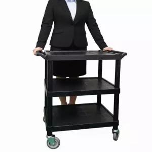 (우리주방) 주방 업소용 무소음 3단 카트 서빙카트 식당용