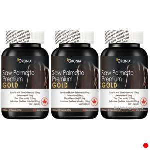 (2개+1개더) 오로니아 쏘팔메토 프리미엄골드 옥타코사놀 90캡슐 / 전립선건강 로르산 소팔메토 지구력