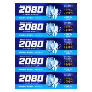 2080 파워쉴드 플러스 치약 블루더블민트 140g X 5개