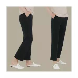 [겨울 기모] 여성 밴딩 슬랙스 엄마바지 스판 편한 중년여성 봄 가을 일자 3060 슬랙스 빅사이즈