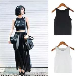 [오노마] ONM 몸에 딱맞는 핏 여름 봄가을 이너 크롭 민소매티 (S8823312)