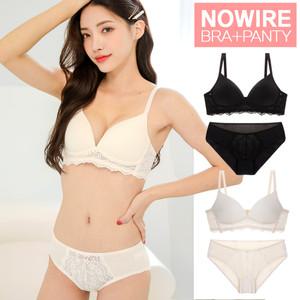 D1060TIME 노와이어브라 브라팬티 여성속옷세트
