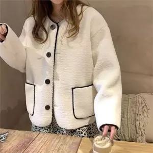 [오노마] ONM 겨울 사무실 점퍼 양털 뽀글이 아우터 포근한 가디건 (S9283975)