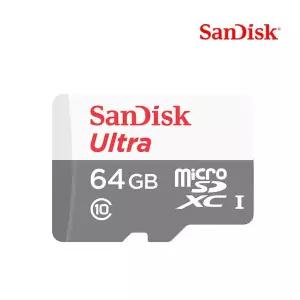 샌디스크 울트라 MicroSDHC/XC 64GB Class10 U1 마이크로SD 카메라 블랙박스 메모리 카드 64기가
