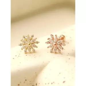 [미니멀피어싱]14K 크리스탈 스노우 피어싱 귀걸이