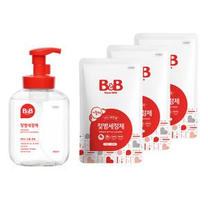 비앤비 젖병세정제 거품형 용기 450ml+리필400mlX3개