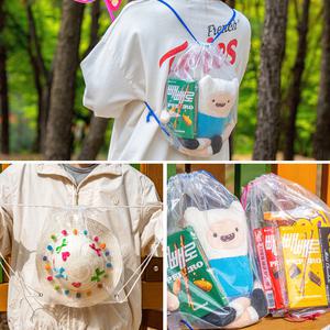 [문구티쳐] 민화샵 어린이집 방수투명 복조리가방 만들기 3종 /여행용파우치/간식용구디백/pvc백팩