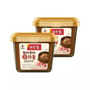 해찬들 그대로 끓여먹는 차돌 된장찌개 양념 450g x2개