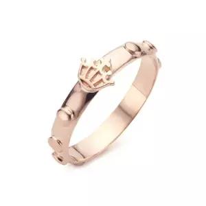 [도로시] 14k 심플 크라운 묵주반지