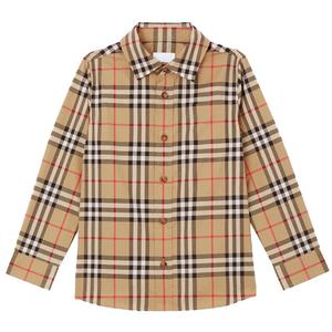 [국내발송] 버버리 키즈 빈티지 체크 스트레치 코튼 셔츠 8059637 8Y 10Y