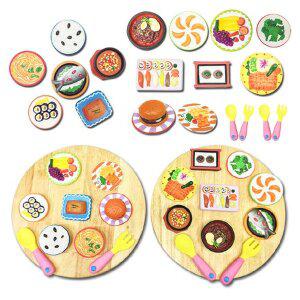 [신세계몰]DS045 소프트 음식세트 B형/음식모형/소꿉놀이/식사예절/한식/양식/일식/중식/밥상