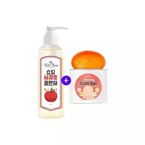[라벨영]저자극 쇼킹사과초클렌저1개+쇼킹바디바 카밍버전 1개
