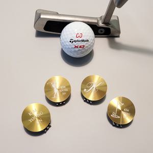 라헤로이 골프 이니셜 자석 볼마커 골드 이름 각인 선물 제작