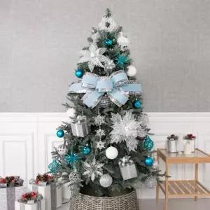 [텐바이텐]크리스마스 트리 장식 풀세트 쿨인디블루그레이 150cm 단면