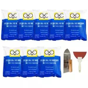 [텐바이텐]가정용 초속경 방수 백색시멘트1.5kg 8개+흙손+고무헤라