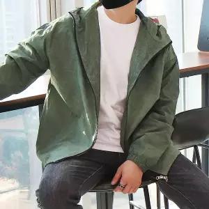 [우기브로]WSN 남자 빅사이즈 포드 투웨이 피그먼트 후드 집업