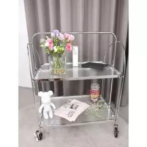 [텐바이텐]차타바타 접이식 트롤리 투명 웨이브 유리 미드 센추리