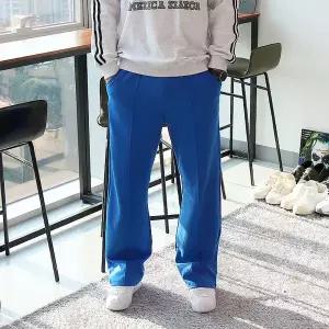 [우기브로]WRI 남자 빅사이즈 핀턱 라인 롱 와이드 트레이닝팬츠