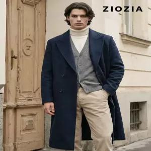 [지오지아][지오지아] 세미오버 피크드 더블코트 (ABB4CB1102)