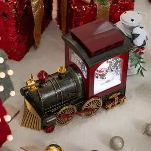 [텐바이텐]크리스마스 기차 오르골 장식 고급 LED 눈내리는 전구 24cm